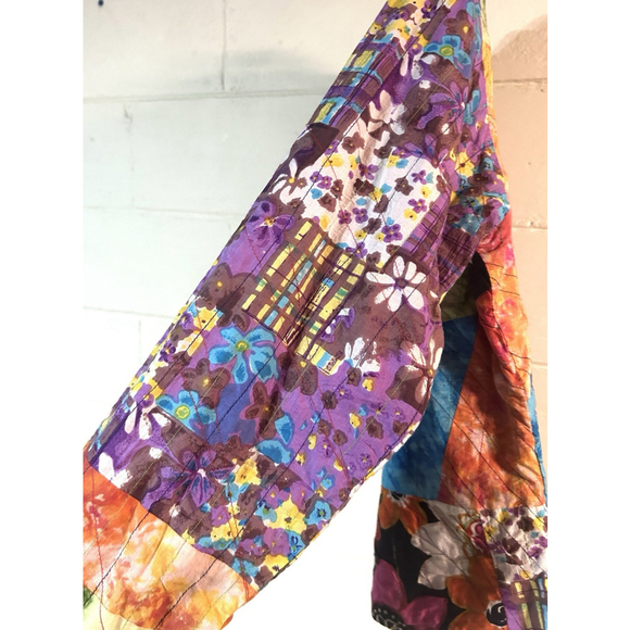 Vintage‎ Life Style Quilted Boho Artsy Patchwork Jacket Size M - Picture 5 of 7
